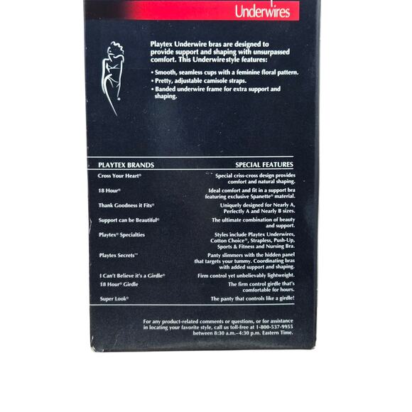 VINTAGE PLAYTEX UNDERWIRES BRA 40D BLUSH - New In Box - Picture 4 of 6